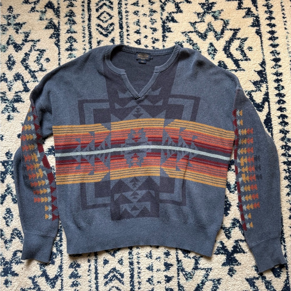 Pendleton Blue and Orange Sweater
